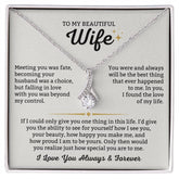 Stylish Mother’s Day Necklace, Meaningful Jewelry Gift, A Token Of Love And Appreciation, To My Beautiful Wife
